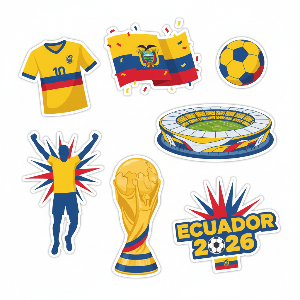 Pack de Stickers Ecuador Mundial 2026